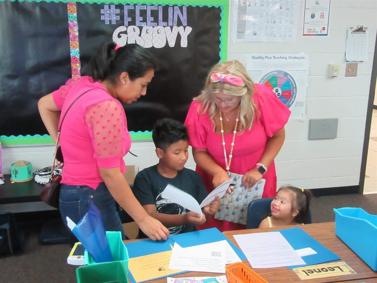 teacher with parents